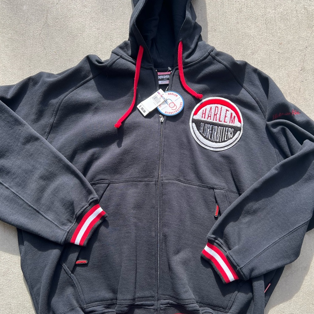Harlem Globetrotters Black and Red Varsity Jacket
